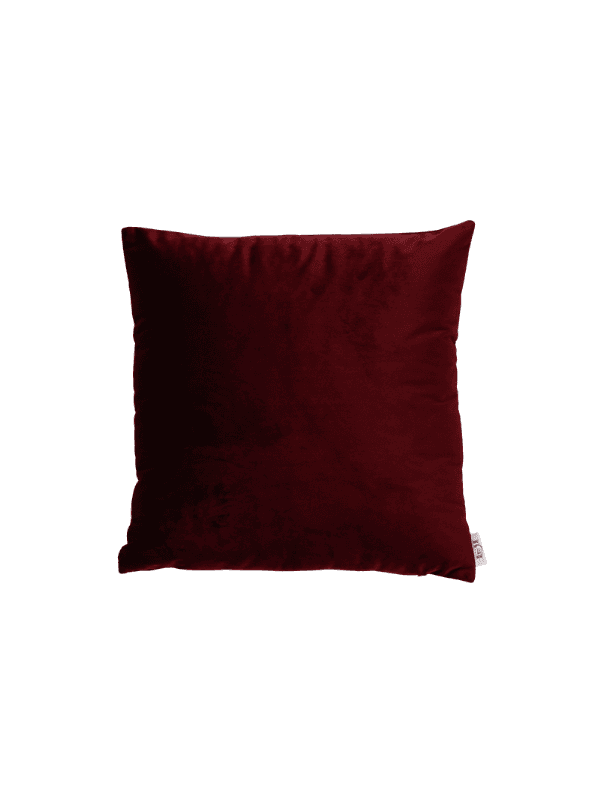 Coussin rempli de fibre 45x45cm rouge bordeaux