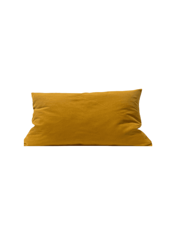 Coussin rempli de fibre 30x50cm moutarde