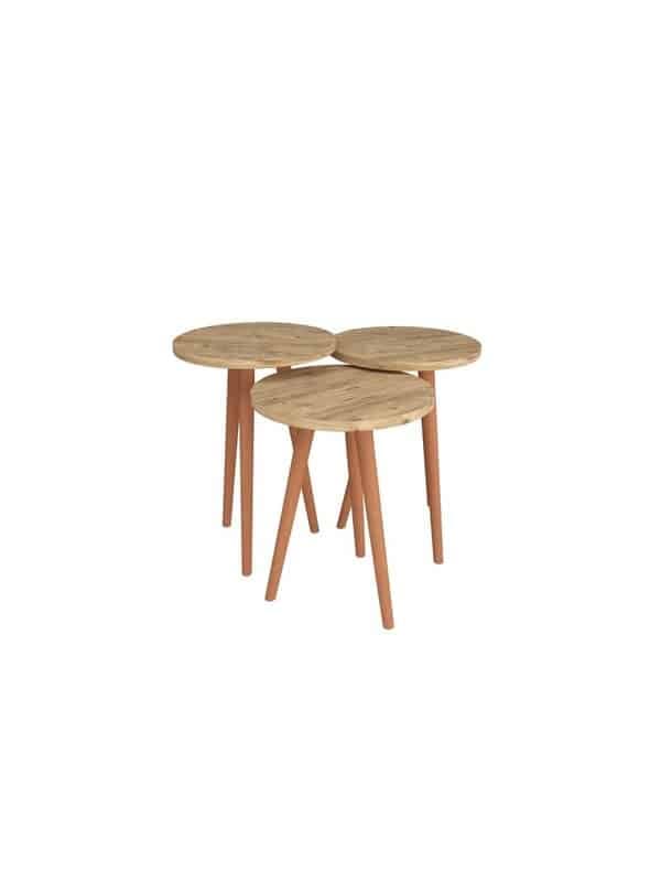 Set de trois table ronde