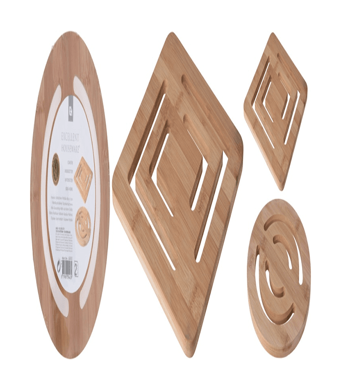 Sous-verre en bambou 2 assortis