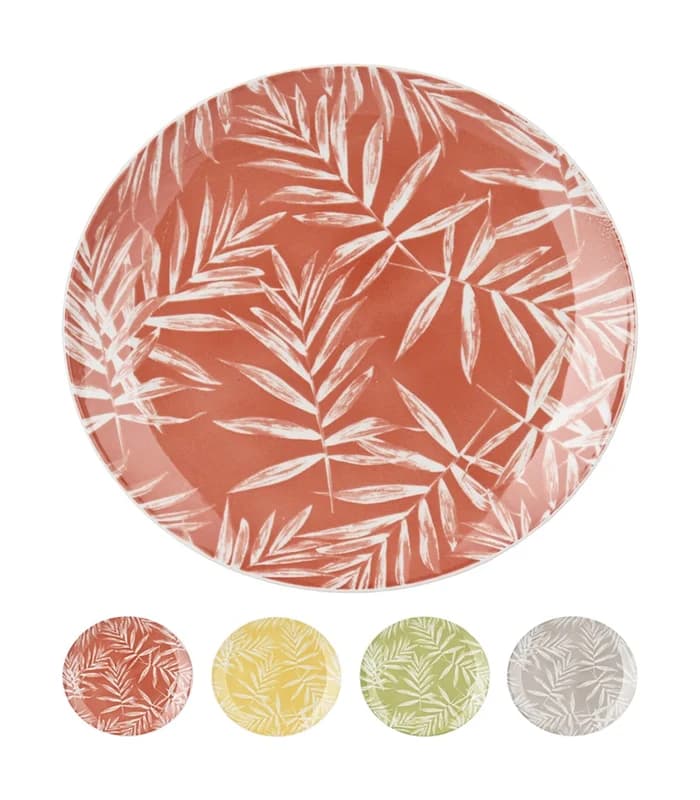 Assiette en porcelaine 27cm 4 assorties