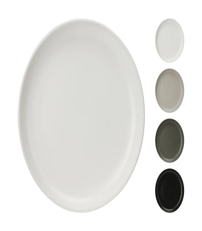Assiette en grès 27cm 4 assorties