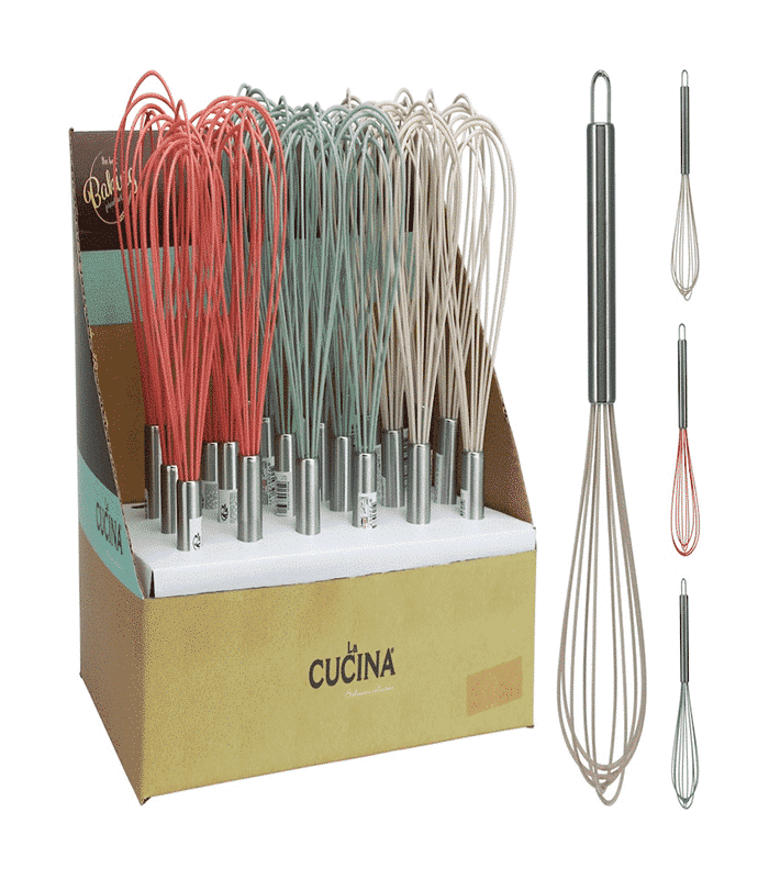 Fouet en silicone 26cm 3 assortis
