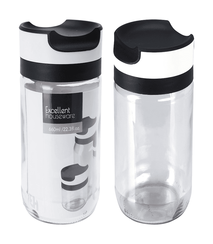 Bocal de conservation rond en verre 660ml