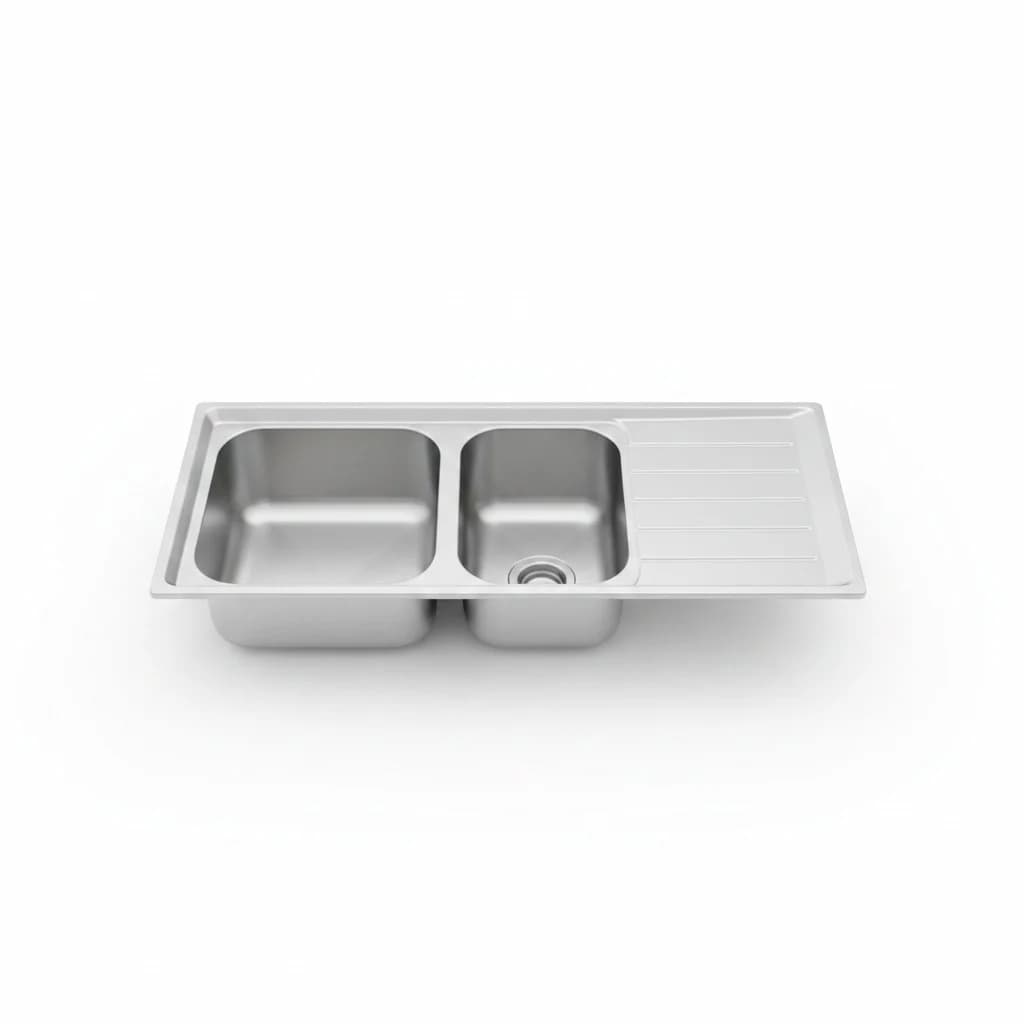 Evier Encas 2bacs +egout Gauche Inox Nex 621 3 1/2