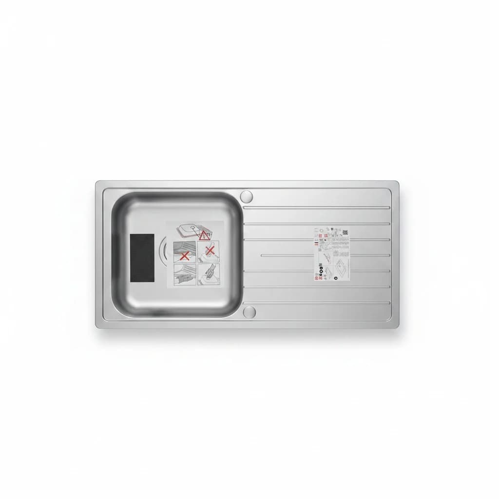 Evier Enc 1bac +egout Droit Inox Skx611-86/5031/2