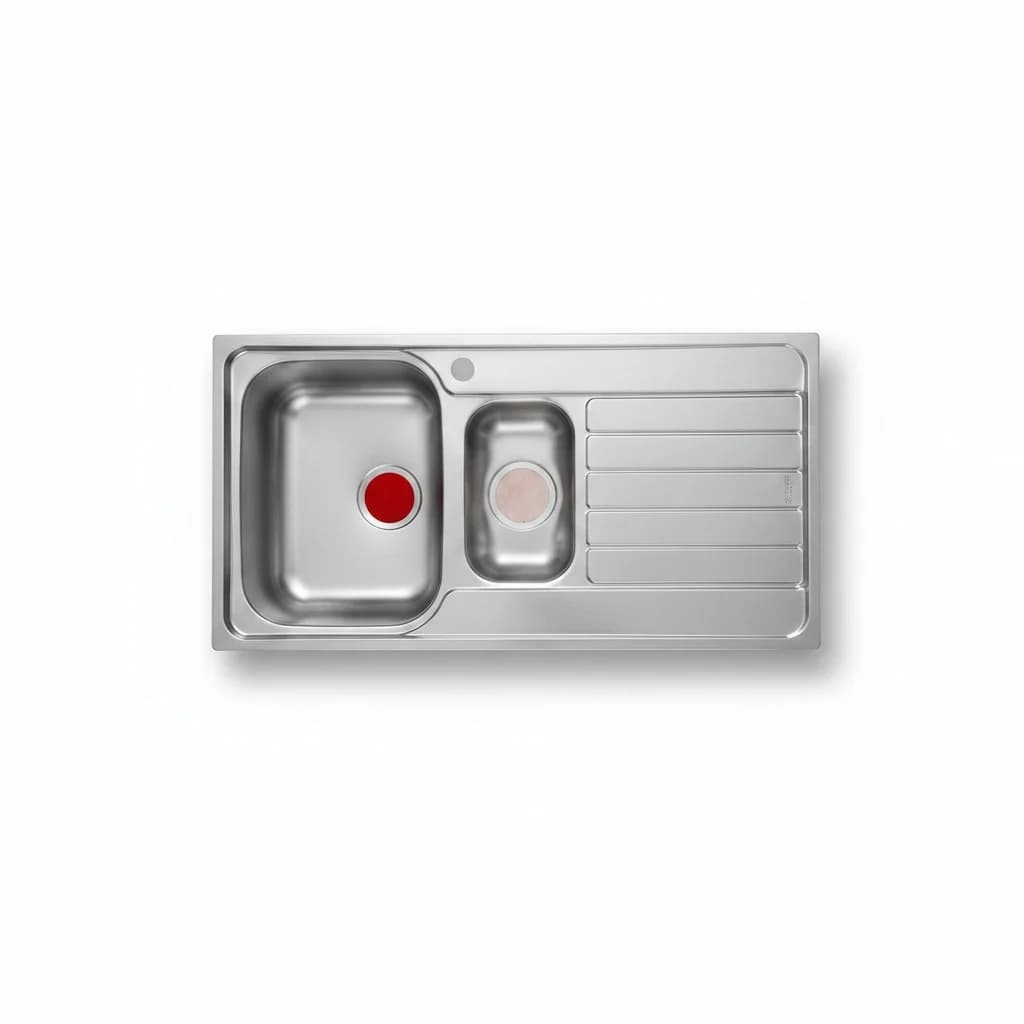 Evier Encas 1bac Et1/2 +egout Droit Inox 100/5031