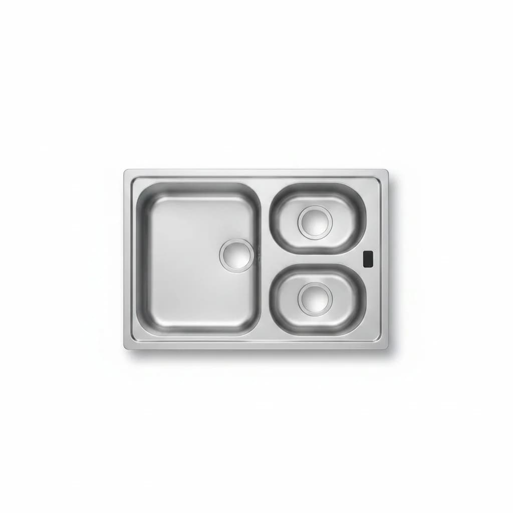 Evier Encas 1bac Et1/2 +egout Droit Inox Srx 651 D
