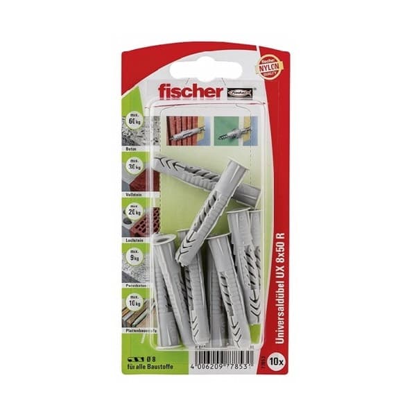 Jeu de 10 Cheville Universelle Ux8x50 Rk
