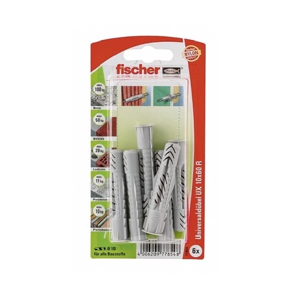 Jeu de 6 Cheville Universelle Ux10x60 Rk