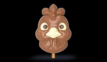 Sucette en chocolat lait