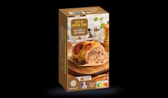 Rôti de pintade farci, farce aux cèpes et aux raisins