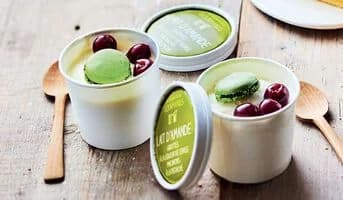 2 Mini-pots crème glacée Lait d'amande, griottes
