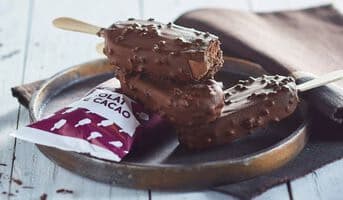 4 Bâtonnets chocolat 70% de cacao-fèves de cacao