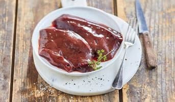 2 tranches de foie de veau, origine France