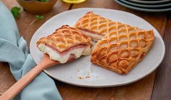 Feuilleté jambon-emmental, 4 parts