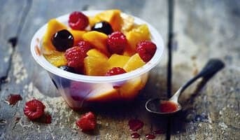 Bol de fruits au sirop passion framboise