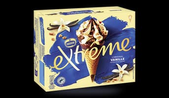 6 Cônes extrême vanille