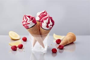 6 Cônes citron-framboise