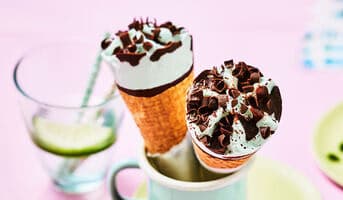 6 Cônes menthe