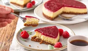 Cheesecake à la framboise, 6 parts