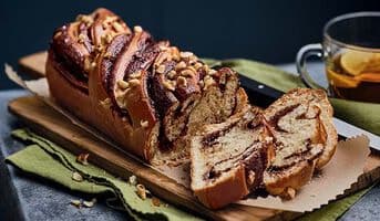 Brioche babka chocolat noisette, 6 parts