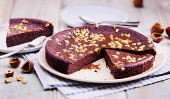 Fondant choco noisette vegan, 6 parts