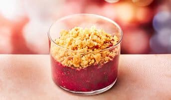 Crumble aux fruits rouges, 1 part
