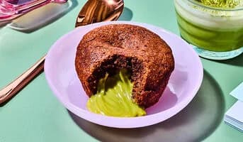 Moelleux chocolat coeur coulant matcha, 1 part