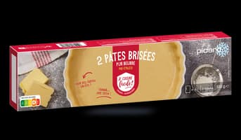 2 Pâtes brisées, pré-étalées pur beurre crues