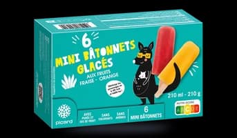 6 Mini-bâtonnets fraise orange