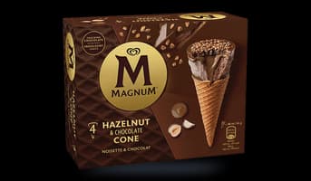 4 Cônes Magnum noisette