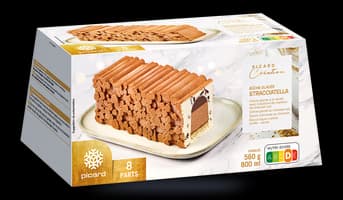 Bûche glacée stracciatella, 8 parts