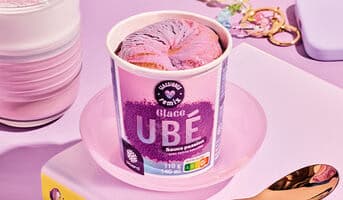 Glace ubé sauce passion