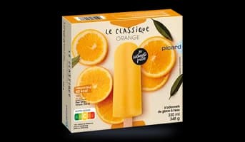 6 bâtonnets orange glace à l'eau