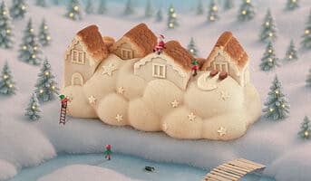 Bûche glacée Village Céleste, 8 parts