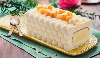 Bûche glacée façon pavlova exotique, 8 parts