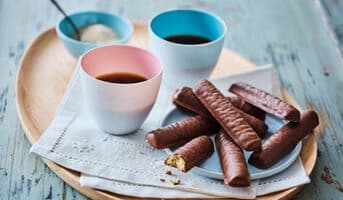 Bâtonnets sablés au chocolat au lait bio