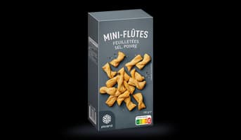 Mini-flûtes feuilletées sel, poivre