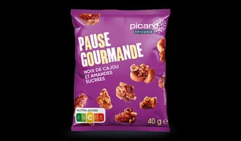 Pause gourmande, noix de cajou, amandes sucrées