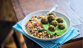 Falafels, boulghour aux petits légumes