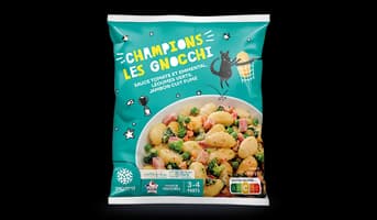 Champions les gnocchi légumes verts,jambon cuit