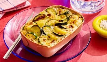 Gratin courgette, pomme de terre, emmental bio