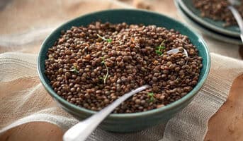 Lentilles vertes, cuites