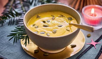 Mini so soupe potiron, marron, huile de noisette