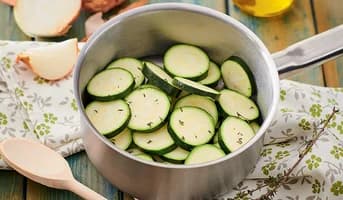 Courgettes en rondelles