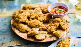 Hauts de cuisses de poulet,panure multi-grains