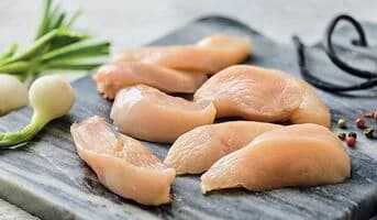 Filets de poulet découpés, origine France