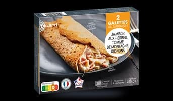 2 Galettes jambon tomme de montagne, oignons