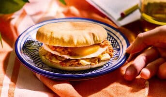 Chapati sauce méchouia, sandwich au poulet